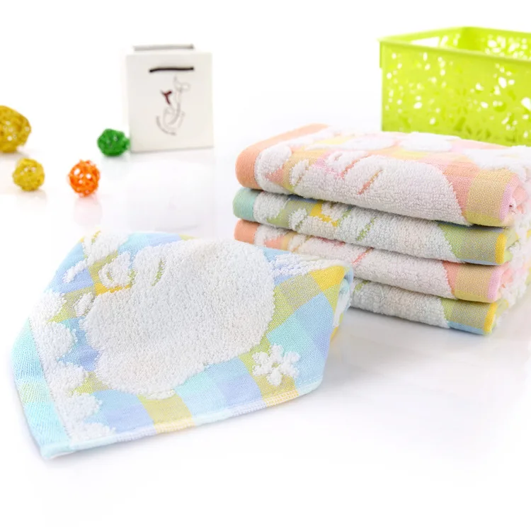  Pure Cotton Three Layer Gauze Small Square Towel 33*33 Baby Bibs Infant Face Towel Handkerchief Car
