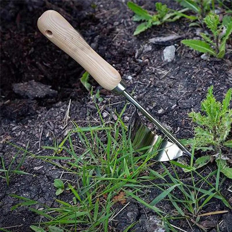 Weeder вилка из нержавеющей стали деревянная ручка садовый инструмент для прополки трансплантационные инструменты для выкапывания ручной корень копания рук Pulle