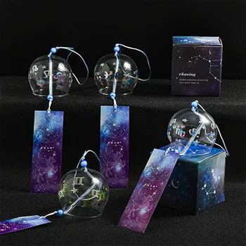 

Japanese Wind Bell Constellation Wind Chimes Handmade Glass Home Decoration DIY Gift Hanging Doorbell Kitchen Office Decoration