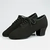 Women Latin Dance Shoes Ladies Teaching Shoes T1b Split sole Canvas Professional  Ballroom Dance Shoe Square Heel Dancesport 2