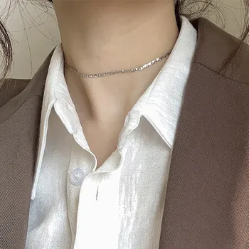 

Pure 925 Sterling Silver Necklace Girls Clavicle Accessories Fashion Gold Chain Necklace Women Jewelry Charm Princess Birthday
