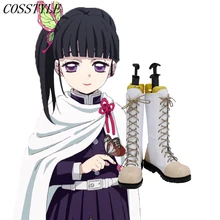 Обувь для костюмированной вечеринки в стиле японского аниме «Demon Slayer», «Kimetsu no Yaiba», «Tsuyuri Kanawo»; высокие женские сапоги на шнуровке для взрослых и девочек; на заказ