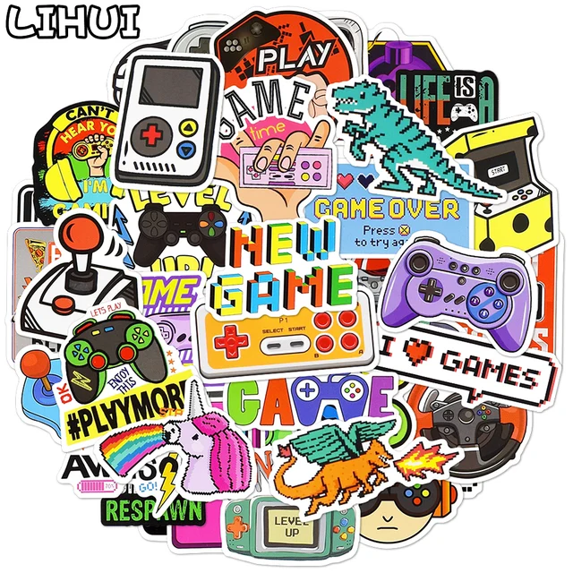 10/30/50 pcs Vintage Video Game Stickers for Laptop Skateboard Motor Bike Car Fridge Guitar Waterproof Sticker Pack Classic Toys 1