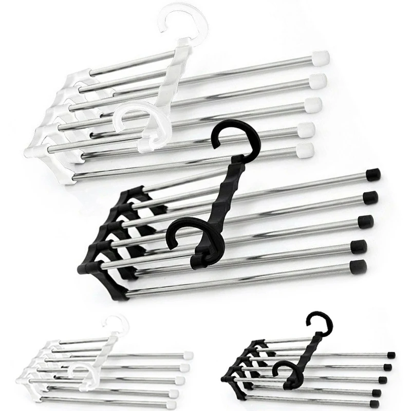 Smart Clothes Hanger Space saving Adjustable Stainless Steel Pants Scarf