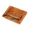 Personalized engraved Genuine Leather Money Clip Front Pocket Clamp for Money Holder Removable Money Clip Wallet 1