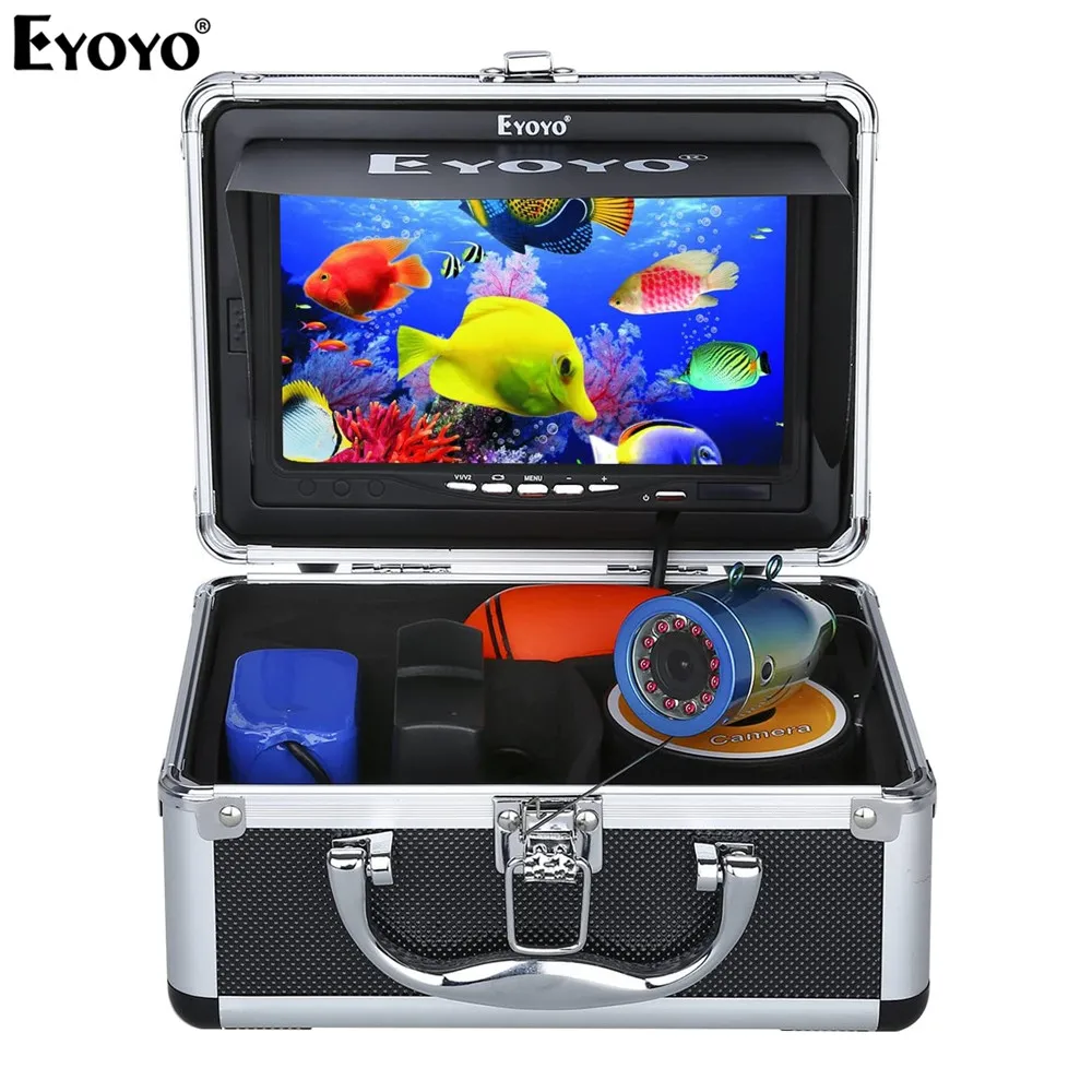

Eyoyo HD DVR Fish Finder Underwater Fishing Camera 1280*720 Screen 1080P 15m 30m Camera For Fishing 8GB Recording For ICE