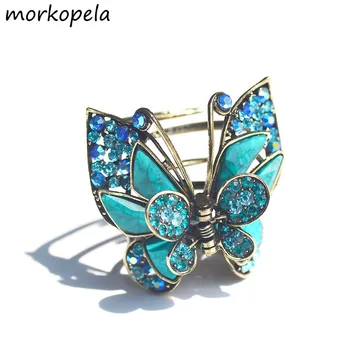 

Morkopela Vintge Butterfly Hair Clip Rhinestone Hair Claw Crab Women Banquet Metal Hair Accessories Jewelry