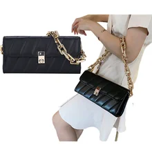 Bags for Women Faux Leather Square Bag Chain Shoulder Crossbody Bags European Fashion 2021 KINGONEDOM