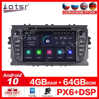

Car stereo radio tape recorder 2 din Android 10 For FORD/Focus/Mondeo/S-MAX/C-MAX/Galaxy Car DVD Player GPS Navigation Free map