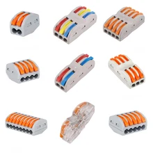 

5pcs 10pcs Easy Connector Quick Universal Compact Wire Double 1pin 2pin 3pin 4pin 5pin 8pin Fast led Conductor Terminal Block