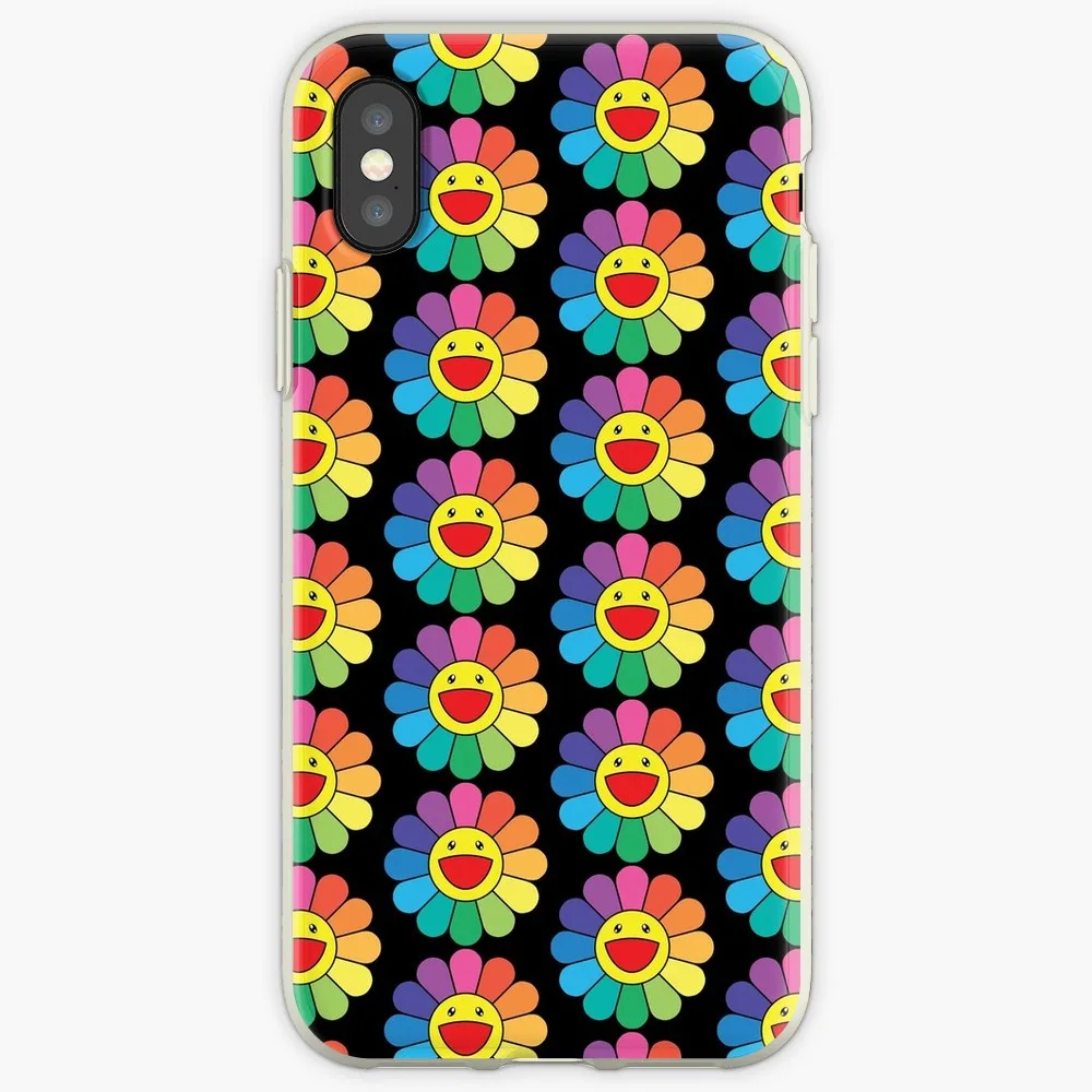 

Takashi Murakami Flower Transparent Case For Apple iPhone X XS MAX XR SEcover case for iPhone 7 8 Plus 6 6s 5 5s 7Plus 8Plus