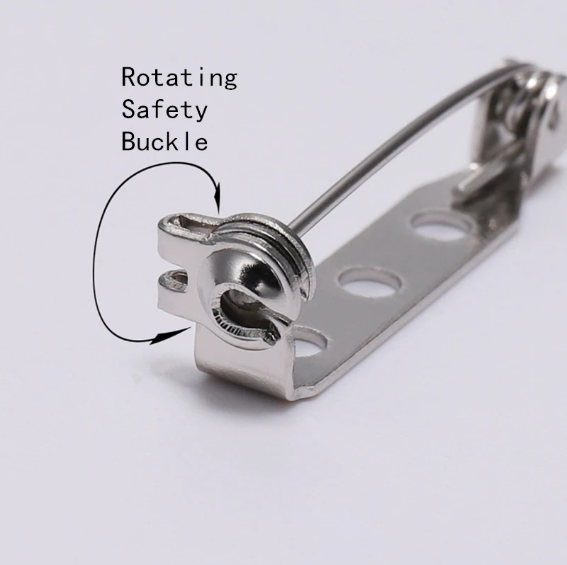 50 шт. 20/25/32/38 мм Бар шпильки брошь с ремешком сзади застежка безопасности держатель значка поиска безопасный замок, брошь на шпильке, для бижутерии, материал для рукоделия