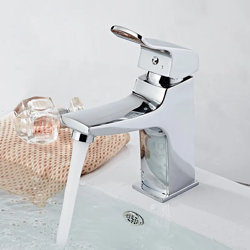 Квадратный кран для раковины, кран для воды, медный кран для горячей и холодной воды, кран для душевой комнаты, кран для туалета