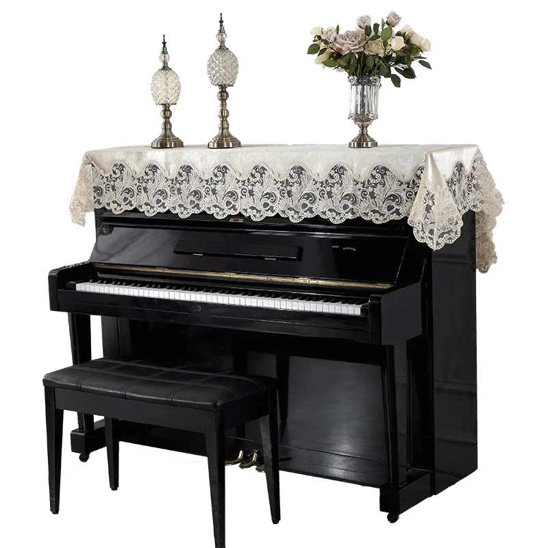 Высококачественная кружевная Крышка для фортепиано, половинная Крышка 100*200 см, корейская ткань для фортепиано, полотенце для фортепиано, стиль принцессы, белое пианино, полное покрытие