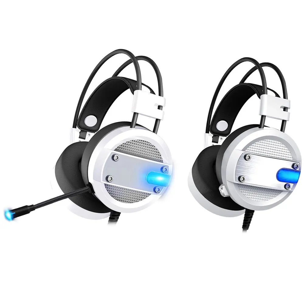 Проводные Игровые наушники 3,5 мм ПК планшет компьютерная гарнитура Hi-Fi стерео звук оголовье с микрофоном светящийся светильник