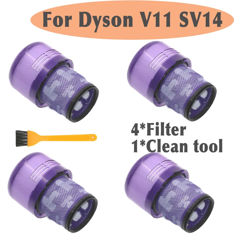 4pcs filter Аксессуары для фильтров для Dyson V11 крутящий момент привода Аккумуляторный палка пылесос Sv14 Циклон животных абсолютная Запчасти для Авто Hepa - Цвет: 4pcs filter