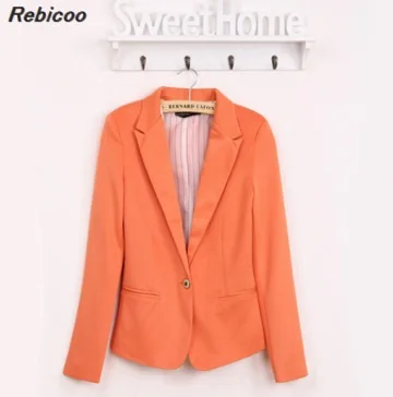 

European and American fashion jacket ladies Xiaoxi Slim candy color one button suit