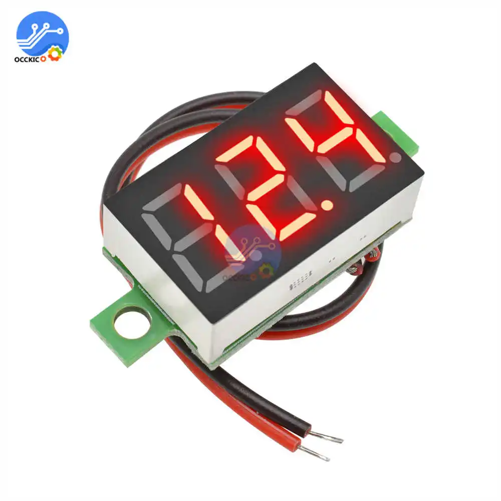 Цифровой мини вольтметр светодиодный 0 36 дюйма красный/синий|panel voltage meter|voltmeter