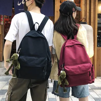 

HOCODO Casual Ladies Pendant Backpack Simple Female Shoulder Bags Travel Packbags Solid Color Women Backpack Girls Leisure Bag