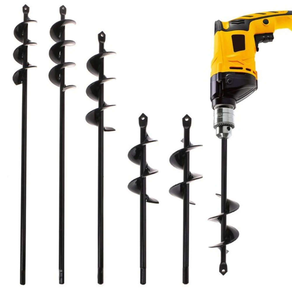 9 sizes drill bits spiral hole drill bits garden planting loose soil