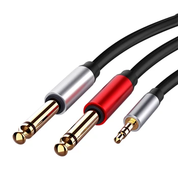 

3.5mm to Dual 6.5mm Adapter Jack o Cable 3.5 to 6.5 AUX Cord 3.5 Jack Splitter for Guitar Mixer Amplifier Bass