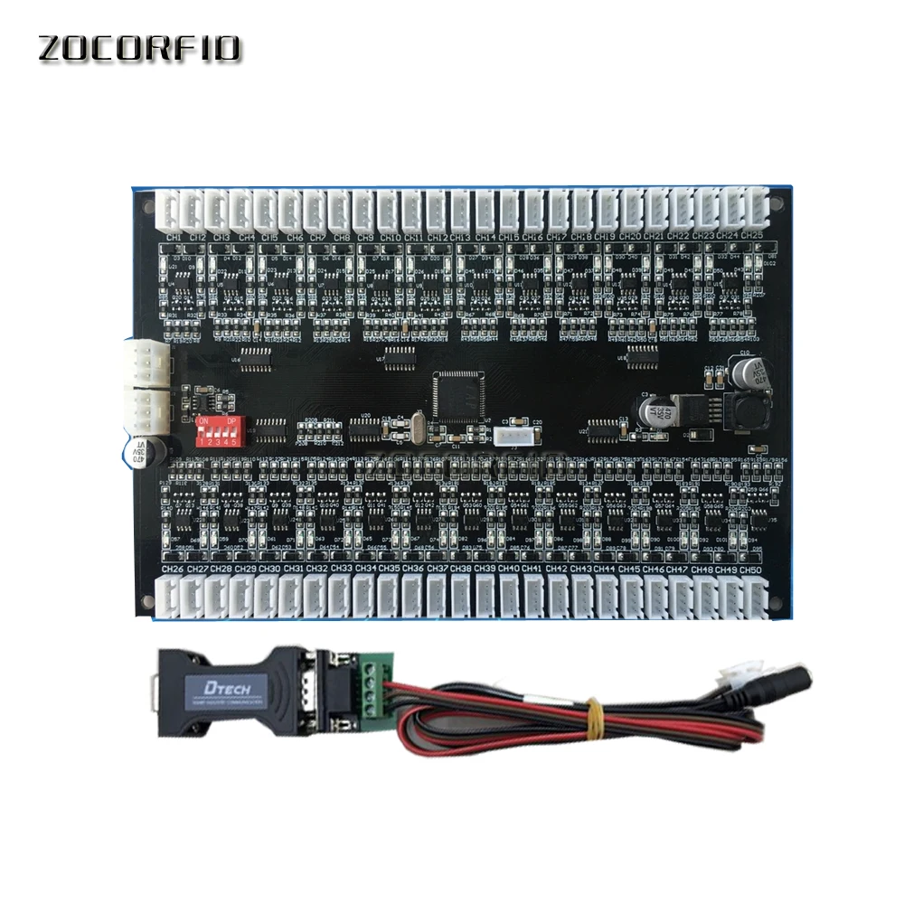 DC12-24V RS485 50채널 배송함 시스템/ 전자 사물함 시스템 슬레이브 컨..