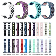 Band for Apple Watch 5 4 3 2 1 42MM 38MM soft Breathable strap Silicone Sports bands for Nike+ Iwatch series 5 4 3 40mm 44mm