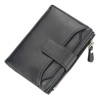 

Men Short Wallet Zipper Multi-Function Pu Leather Wallet Multi-Card Coin Purse