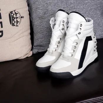 

2019 fall new women sneakers comfortable platform shoes women high-top running shoes British style zapatos de mujer