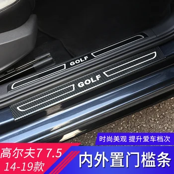 

304 Stainless Steel Built-in Interior Scuff Plate Door Sill Accessories For Volkswagen Golf 7.5 Golf 72014-2019 car Styling