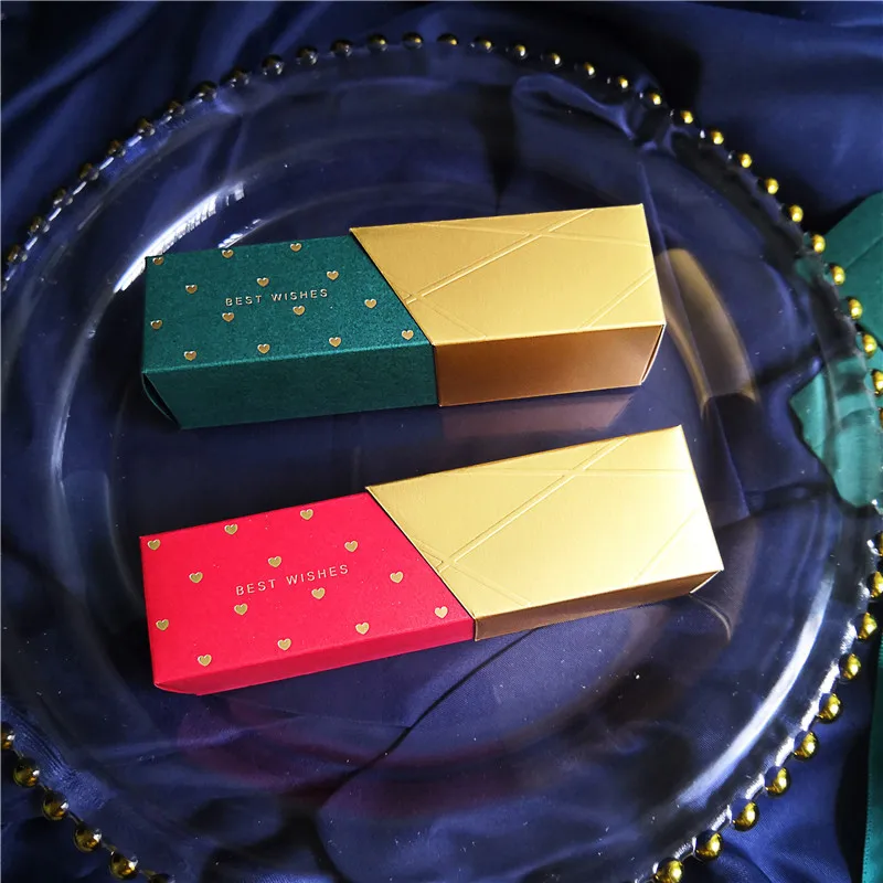 50pcs High quality creative favor boxes wedding candy box christmas gift box chocolate biscuits paper sugar boxes for packaging
