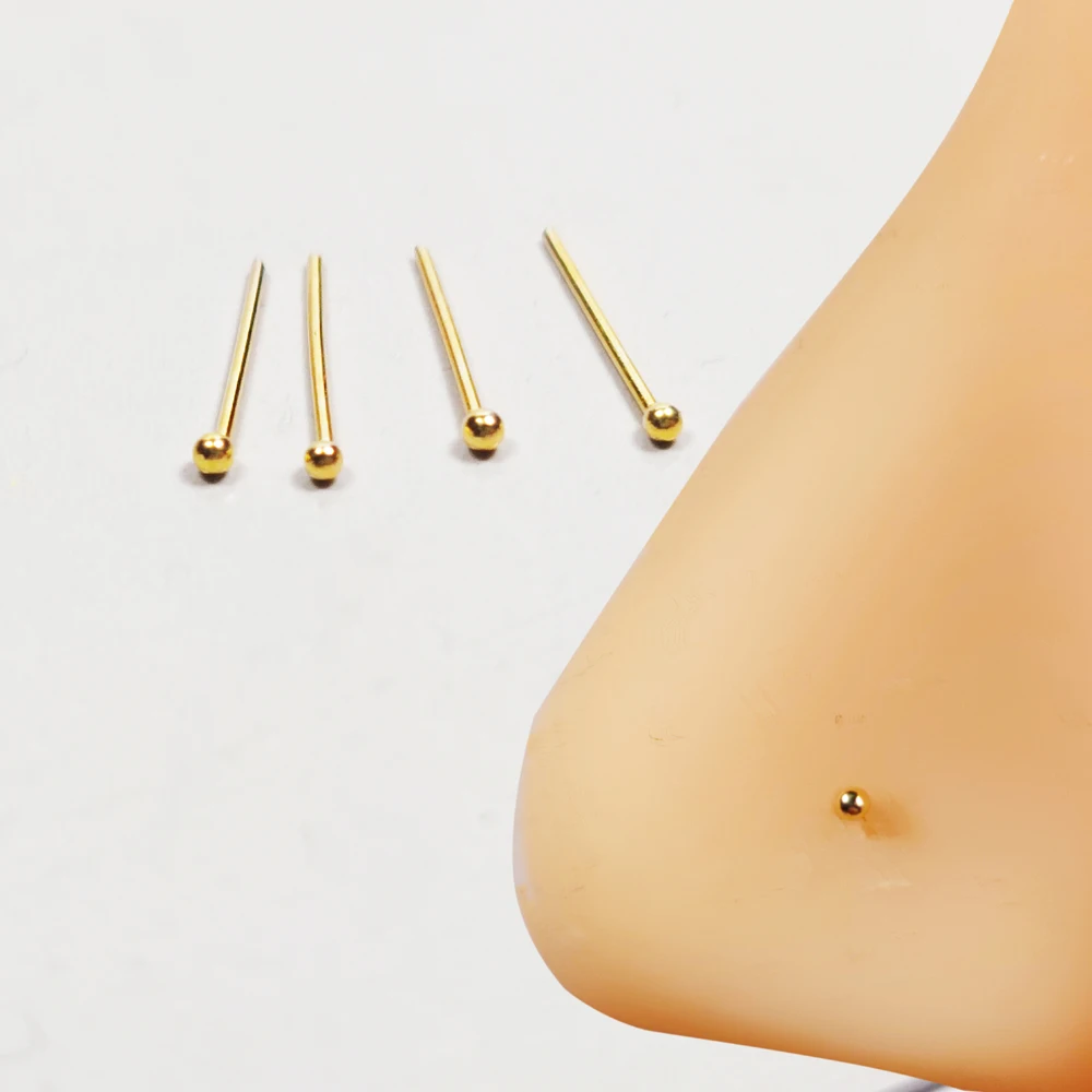 Tiny Silver Nose Stud 1mm Ball | Micro Nose Bone - Israel