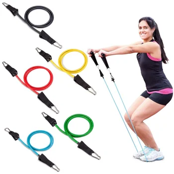 

11Pcs/Set Yoga Fitness Pull Rope Exercises Resistance Bands Latex Tubes Pedal Workout Body Training Accessories