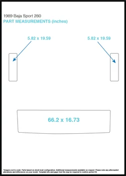 

1989 Baja Sport 280 Swim Step & Transom Pad Boat EVA Teak Decking 1/4" 6mm