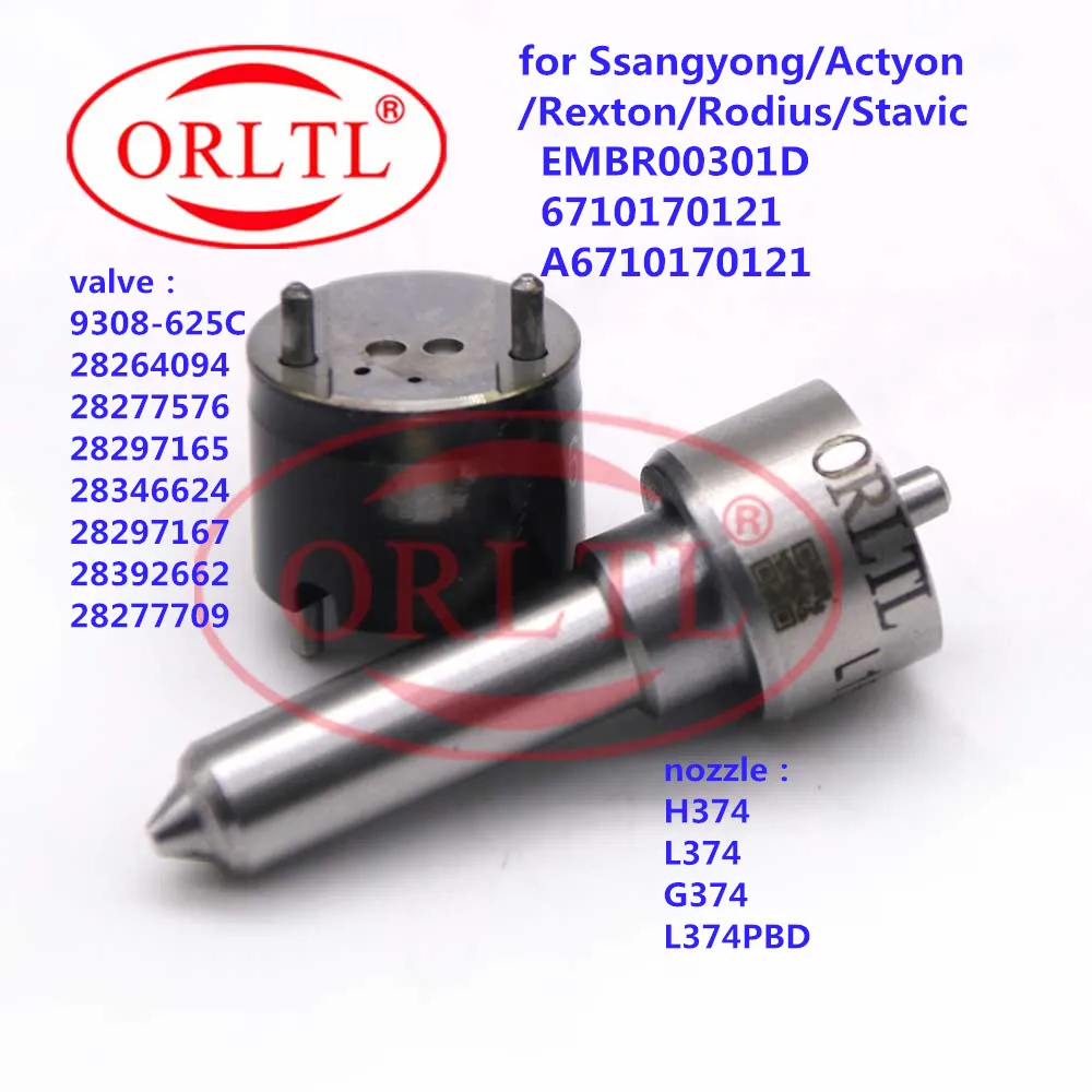 

INJECTOR VALVE 9308-625C NOZZLE H374 G374 L374PBD REPAIR KITS (7135-583) FOR EMBR00301D 6710170121 A6710170121 Ssangyong