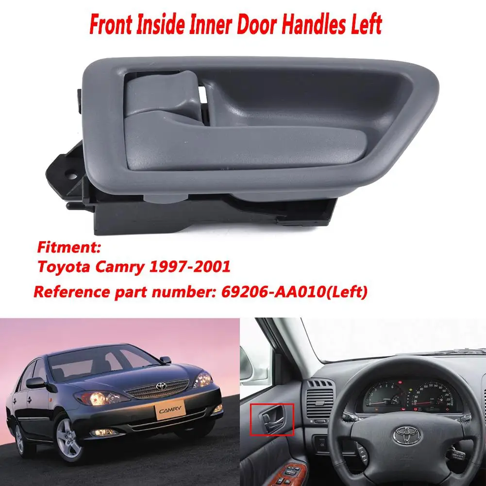 Передняя внутренняя дверная ручка левая и правая(LH/RH) пара для 97-01 Toyota Camry с ободком OE: 69205-AA010RH/69206-AA010LH - Цвет: Left side
