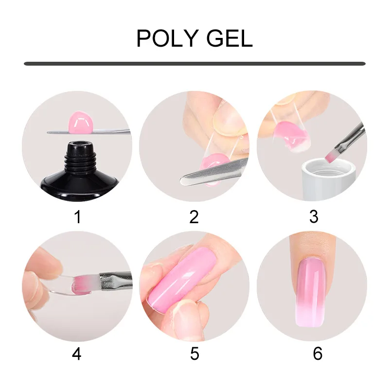  Francheska 30ml UV Nail Extension Builder Gel Poly Gel Used with Nail Tips