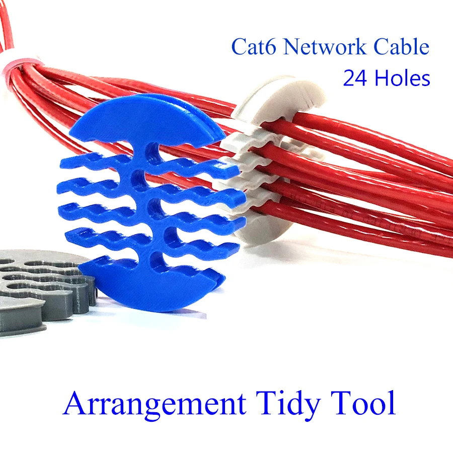 Organizador de Cables Cat6 categoría 6 para herramienta ordenada, peines de Cables de red, 24 vías, 2 y de ordenador| - AliExpress