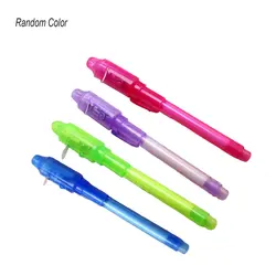 Stylo magique à lumière lumineuse pour enfants, grande tête, stylo à lumière UV, pour vérification de l'argent, dessin, jouets, lampe à encre UV, papeterie 