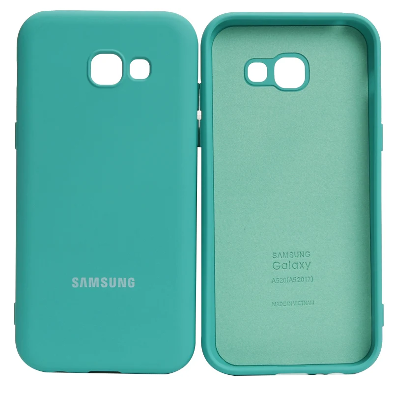 A520 2017 Case Samsung Galaxy A5 2017 A520 Silky Silicone Cover High Quality Soft-Touch Back Protective Shell A7 2017 A720 belt pouch for mobile phone