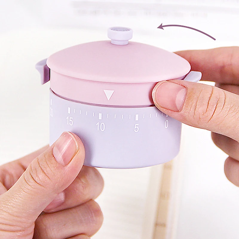 

Creative Cartoon Nordic Style Timer Mechanical Alarm Clock Without Battery 60 Minutes Cooking Reminders Timer Magnetic