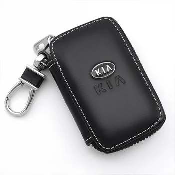 

1pcs Leather Key Holder Pouch Car Key Bag Wallet Housekeeper Key Case For KIA rio R ceed sportage sorento k2 k3 k4 k5 k6