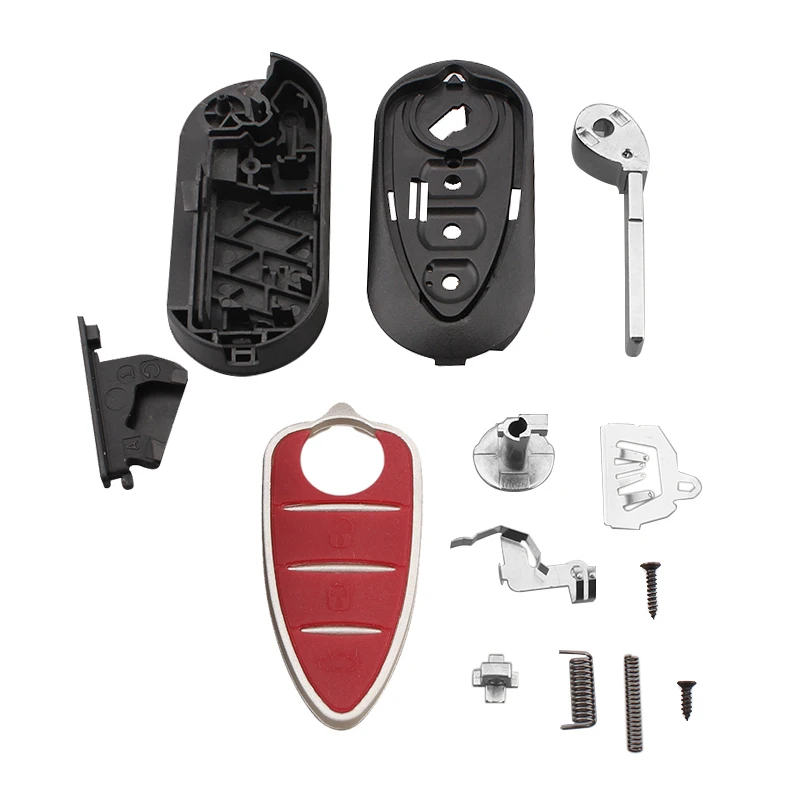 3 Buttons Remote Car Key Shell Fob Uncut Blade Fit Folding Flip Car Key Case Cover for Alfa Romeo Mito Giulietta 159 GTA