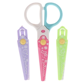 

New 1pcs Baby Handmade Safety Plastic Scissors Cute Color Learning Education Toys for Kindergarten Children Arts and Crafts