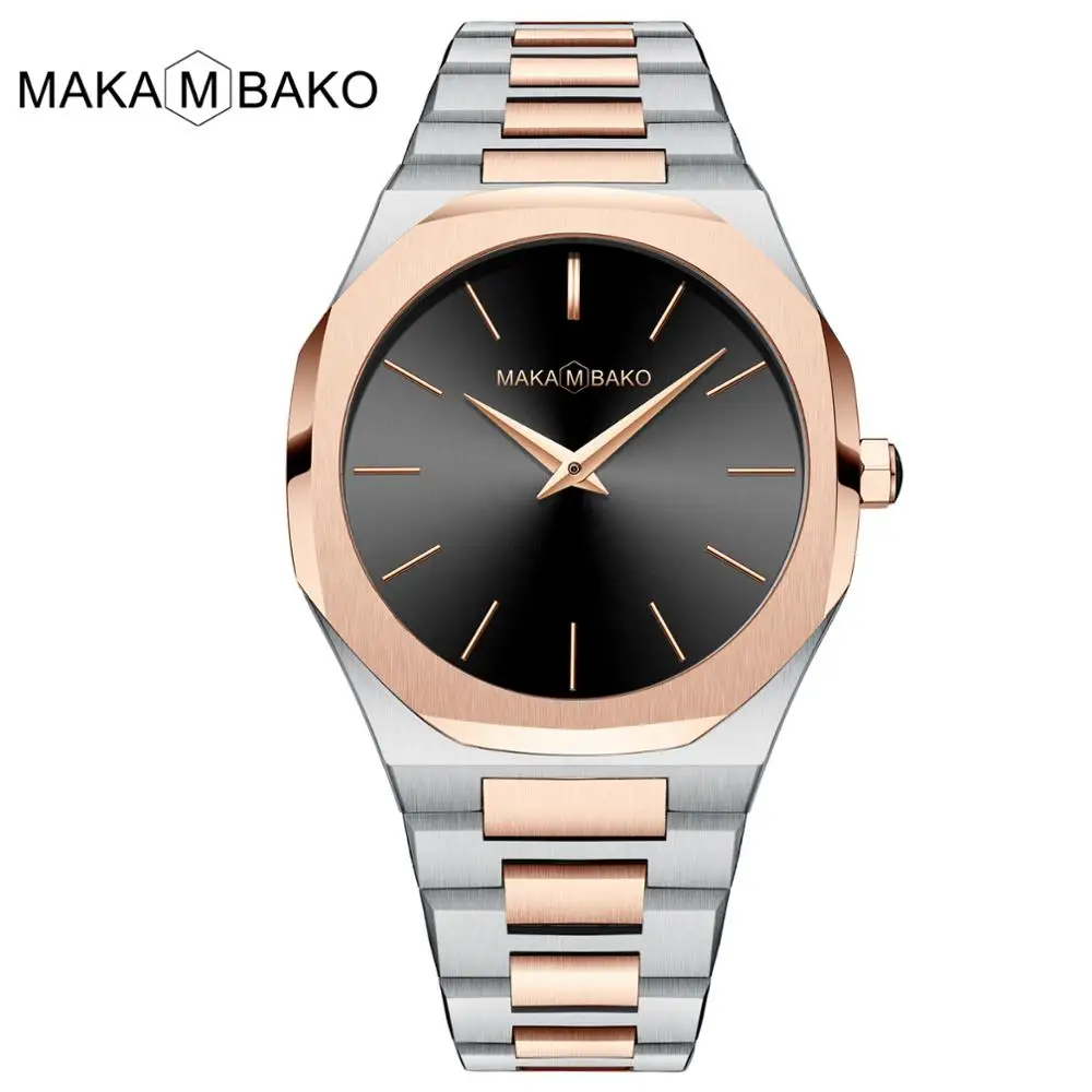 Japan Movement Waterproof Brand New Arrival Rose Gold Black Ladies Wrist Watches For Woman Wristwatches - Цвет: M5012-S3