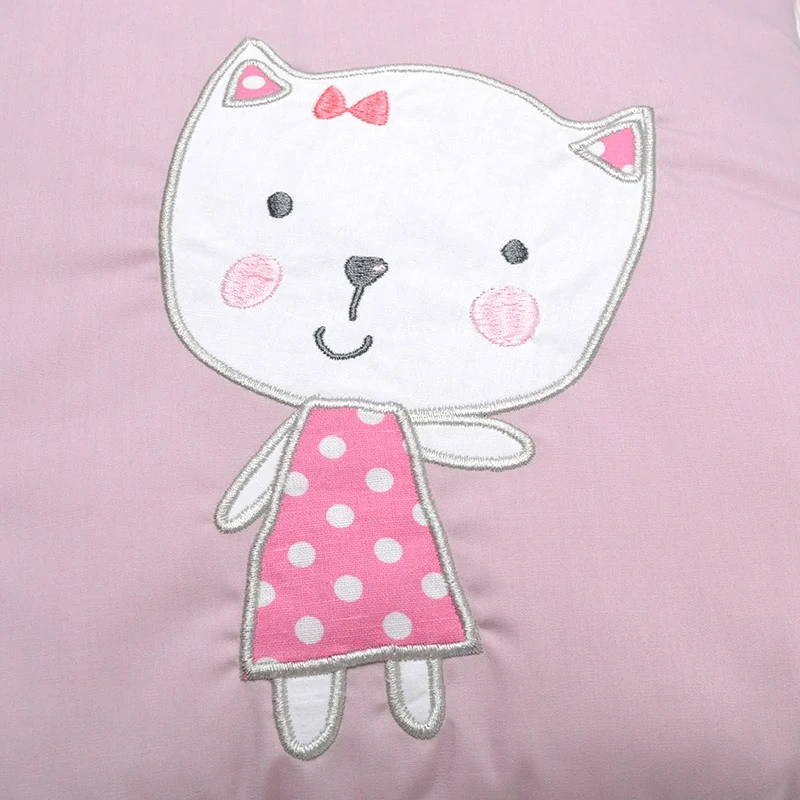6Pcs Baby Bed Bumper In The Crib Rabbit Flowers Baby Bedding Bumper Bed Breathable Crib Bumper for Baby Girls Boys