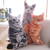 1PCS 50CM 3D Simulation Cat Plush Stuffed Soft Pillow Cute Lifelike Dog Sofa Bedroom Cushion Kids Toys Home Decoration Gifts 1