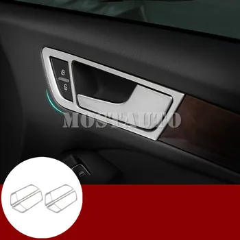 

For Audi Q5 8R Interior Side Door Handle Bowl Frame Cover Trim 2009-2015 4pcs