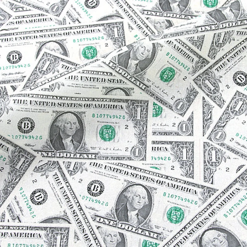 Мультяшный дизайн доллара США хлопковая ткань для детской обложки шитья