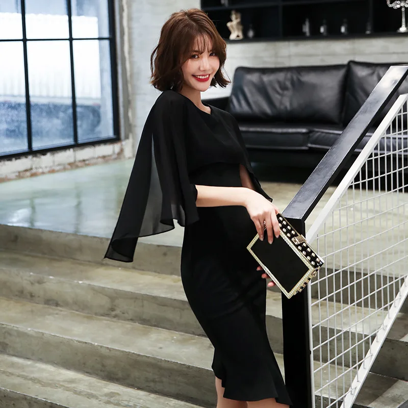 

2020 Sale Vestido De Festa Gengli Tuxedo Women's 2020 New Banquet Noble Temperament Celebrity Slim Pack Hip Dress Short And